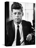 Sen. John F. Kennedy Posing for Picture-null-Stretched Canvas