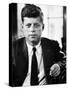 Sen. John F. Kennedy Posing for Picture-null-Stretched Canvas