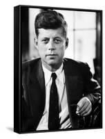 Sen. John F. Kennedy Posing for Picture-null-Framed Stretched Canvas