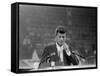 Sen. John F. Kennedy Speaking at Democratic National Convention-null-Framed Stretched Canvas