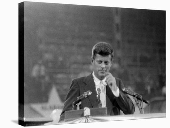 Sen. John F. Kennedy Speaking at Democratic National Convention-null-Stretched Canvas