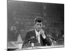 Sen. John F. Kennedy Speaking at Democratic National Convention-null-Mounted Photographic Print