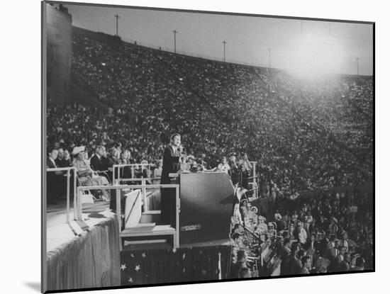 Sen. John F. Kennedy Speaking at the 1960 Democratic National Convention-Ed Clark-Mounted Photographic Print
