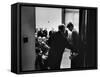 Sen. John F. Kennedy with Bishop G. Bromley Oxnam-null-Framed Stretched Canvas