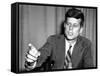Sen John Kennedy after Making a Foreign Policy Speech in the Senate-null-Framed Stretched Canvas