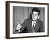 Sen John Kennedy after Making a Foreign Policy Speech in the Senate-null-Framed Photo