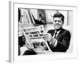 Sen John Kennedy Becomes the Front-Runner for the 1960 Democratic Presidential Nomination-null-Framed Photo