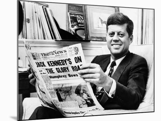 Sen John Kennedy Becomes the Front-Runner for the 1960 Democratic Presidential Nomination-null-Mounted Photo