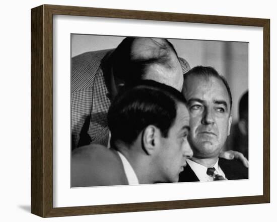 Sen. Joseph R. Mccarthy and Lawyer Roy M. Cohn, During the Army-Mccarthy Hearings-null-Framed Photographic Print