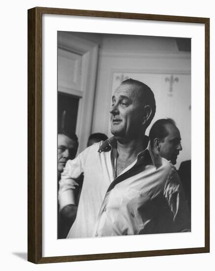 Sen. Lyndon B. Johnson at the Democratic National Convention-null-Framed Photographic Print