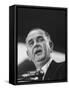 Sen. Lyndon B. Johnson Making Speech During His Vice-Presidential Campaign-null-Framed Stretched Canvas