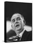 Sen. Lyndon B. Johnson Making Speech During His Vice-Presidential Campaign-null-Framed Stretched Canvas