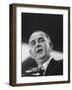 Sen. Lyndon B. Johnson Making Speech During His Vice-Presidential Campaign-null-Framed Photographic Print