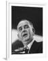 Sen. Lyndon B. Johnson Making Speech During His Vice-Presidential Campaign-null-Framed Photographic Print