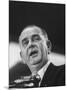 Sen. Lyndon B. Johnson Making Speech During His Vice-Presidential Campaign-null-Mounted Photographic Print