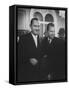 Sen. Lyndon B. Johnson Posing with Vice-President Richard M. Nixon-Hank Walker-Framed Stretched Canvas