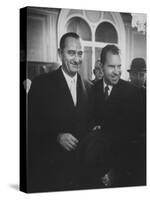 Sen. Lyndon B. Johnson Posing with Vice-President Richard M. Nixon-Hank Walker-Stretched Canvas