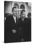 Sen. Lyndon B. Johnson Posing with Vice-President Richard M. Nixon-Hank Walker-Stretched Canvas