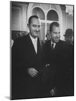 Sen. Lyndon B. Johnson Posing with Vice-President Richard M. Nixon-Hank Walker-Mounted Photographic Print