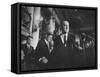 Sen. Lyndon B. Johnson Shaking Hands with Sen. John F. Kennedy as Robert F. Kennedy Watches-null-Framed Stretched Canvas