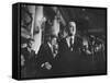 Sen. Lyndon B. Johnson Shaking Hands with Sen. John F. Kennedy as Robert F. Kennedy Watches-null-Framed Stretched Canvas