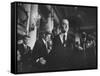 Sen. Lyndon B. Johnson Shaking Hands with Sen. John F. Kennedy as Robert F. Kennedy Watches-null-Framed Stretched Canvas