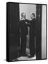 Sen. Lyndon B. Johnson Talking to Sen. Leverett Saltonstall-Paul Schutzer-Framed Stretched Canvas