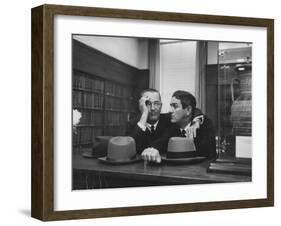 Sen. Lyndon B. Johnson Talking with Lawyer John B. Connally at Opening of the Sam Rayburn Library-Thomas D^ Mcavoy-Framed Photographic Print