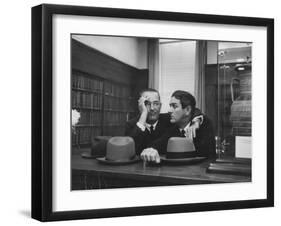 Sen. Lyndon B. Johnson Talking with Lawyer John B. Connally at Opening of the Sam Rayburn Library-Thomas D^ Mcavoy-Framed Photographic Print