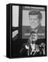 Sen./Pres. Candidate John Kennedy Speaking From Microphoned Podium During His Campaign Tour of TN-Walter Sanders-Framed Stretched Canvas