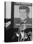 Sen./Pres. Candidate John Kennedy Speaking From Microphoned Podium During His Campaign Tour of TN-Walter Sanders-Stretched Canvas