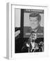 Sen./Pres. Candidate John Kennedy Speaking From Microphoned Podium During His Campaign Tour of TN-Walter Sanders-Framed Photographic Print