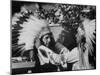 Sen. Robert F. Kennedy Becoming Honorary Member of Sioux Tribe-null-Mounted Photographic Print