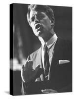 Sen. Robert F. Kennedy Campaigning for Local Democratics in New York State-null-Stretched Canvas