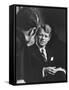 Sen. Robert F. Kennedy with NBC Commentator Sander Vanocur Two Hours before Kennedy Was Shot-null-Framed Stretched Canvas