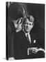 Sen. Robert F. Kennedy with NBC Commentator Sander Vanocur Two Hours before Kennedy Was Shot-null-Stretched Canvas