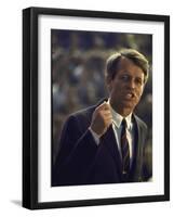 Sen. Robert Kennedy Giving Speech During Campaign Stop-null-Framed Photographic Print