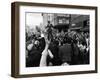 Sen. Robert Kennedy Standing on Roof of Car as He is Swamped by a Crowd of Welcoming Well Wishers-Bill Eppridge-Framed Photographic Print