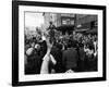 Sen. Robert Kennedy Standing on Roof of Car as He is Swamped by a Crowd of Welcoming Well Wishers-Bill Eppridge-Framed Photographic Print