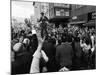 Sen. Robert Kennedy Standing on Roof of Car as He is Swamped by a Crowd of Welcoming Well Wishers-Bill Eppridge-Mounted Photographic Print