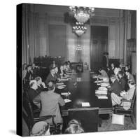 Senate Banking and Currency Committee Holding Hearings Regarding the Bretton Woods Agreements-null-Stretched Canvas