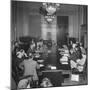 Senate Banking and Currency Committee Holding Hearings Regarding the Bretton Woods Agreements-null-Mounted Photographic Print
