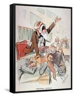 Senate Cartoon,Free Silver-Louis Dalrymple-Framed Stretched Canvas