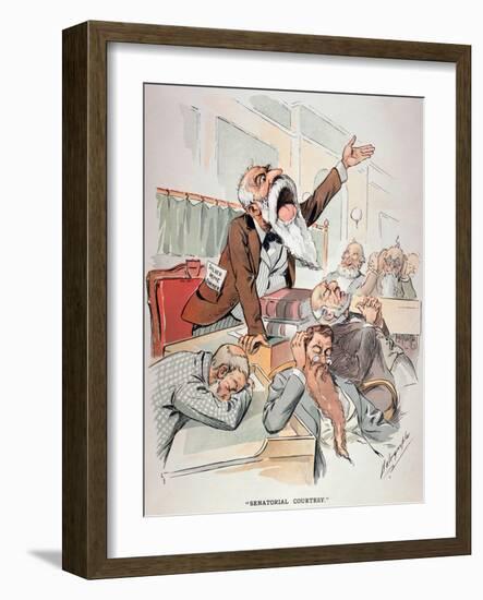 Senate Cartoon,Free Silver-Louis Dalrymple-Framed Giclee Print