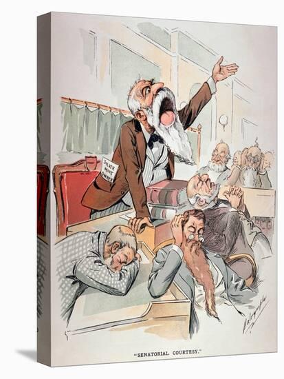 Senate Cartoon,Free Silver-Louis Dalrymple-Stretched Canvas