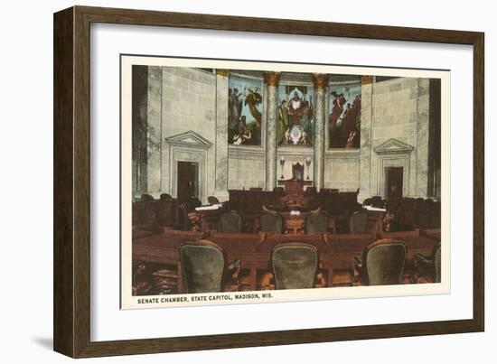 Senate Chamber, State Capitol, Madison, Wisconsin-null-Framed Art Print