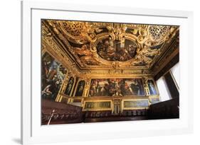 Senate Hall (Sala del Senato), Doge's Palace, Venice, UNESCO World Heritage Site, Veneto, Italy, Eu-Eleanor Scriven-Framed Photographic Print