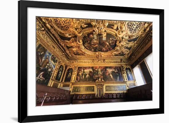 Senate Hall (Sala del Senato), Doge's Palace, Venice, UNESCO World Heritage Site, Veneto, Italy, Eu-Eleanor Scriven-Framed Photographic Print