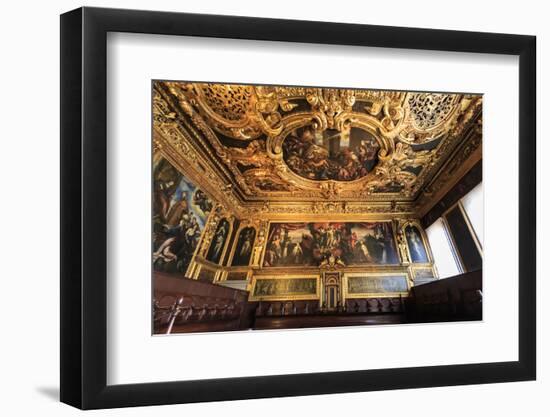 Senate Hall (Sala del Senato), Doge's Palace, Venice, UNESCO World Heritage Site, Veneto, Italy, Eu-Eleanor Scriven-Framed Photographic Print