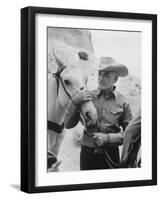 Senator Barry M. Goldwater, Riding His Horse is One of His Hobbies-Leonard Mccombe-Framed Photographic Print